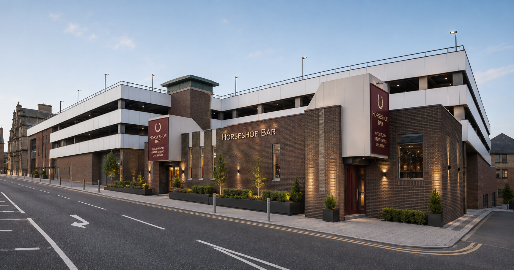 Modern multi-storey Greenock Secure Parking building in Greenock